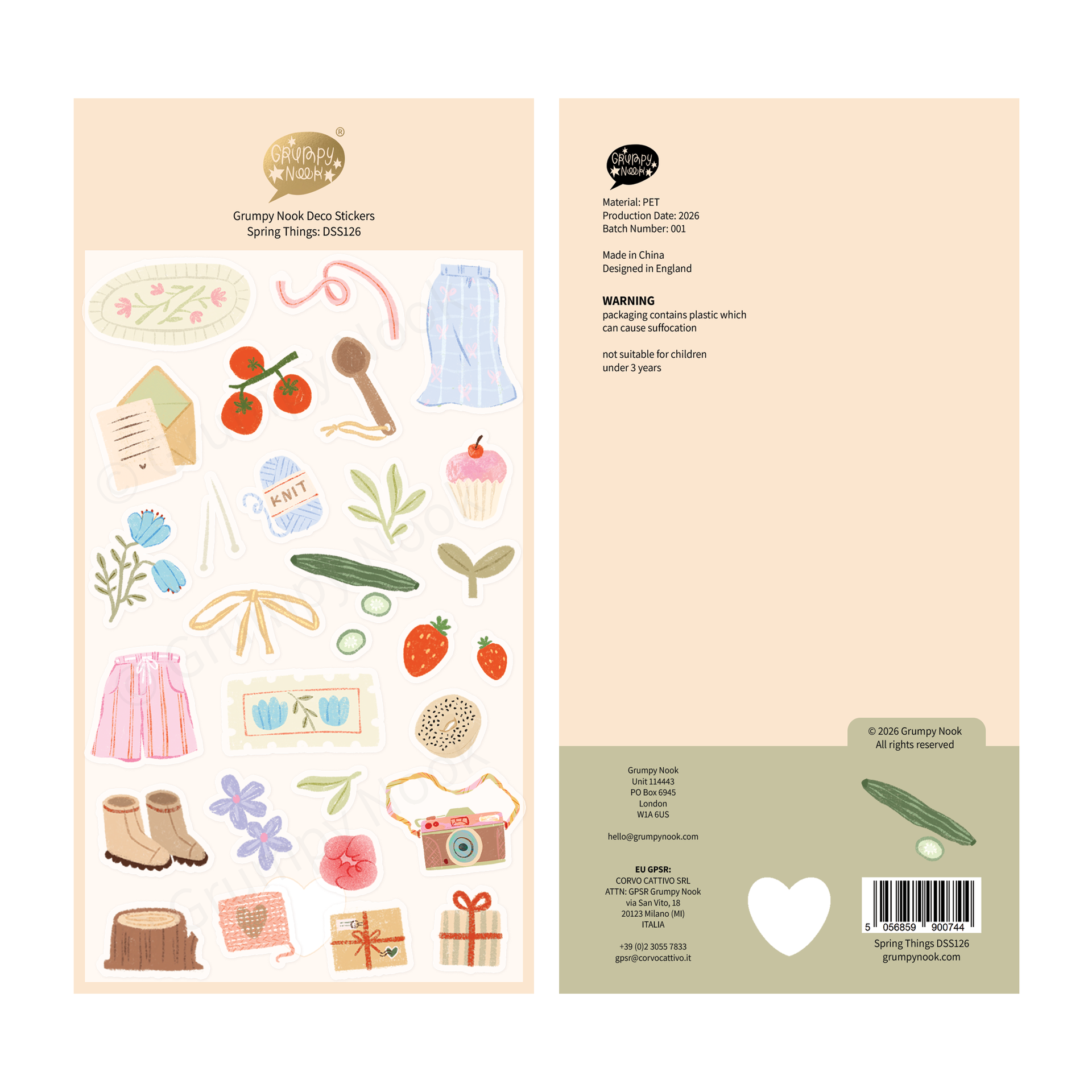 Spring Things Deco Sticker Sheet