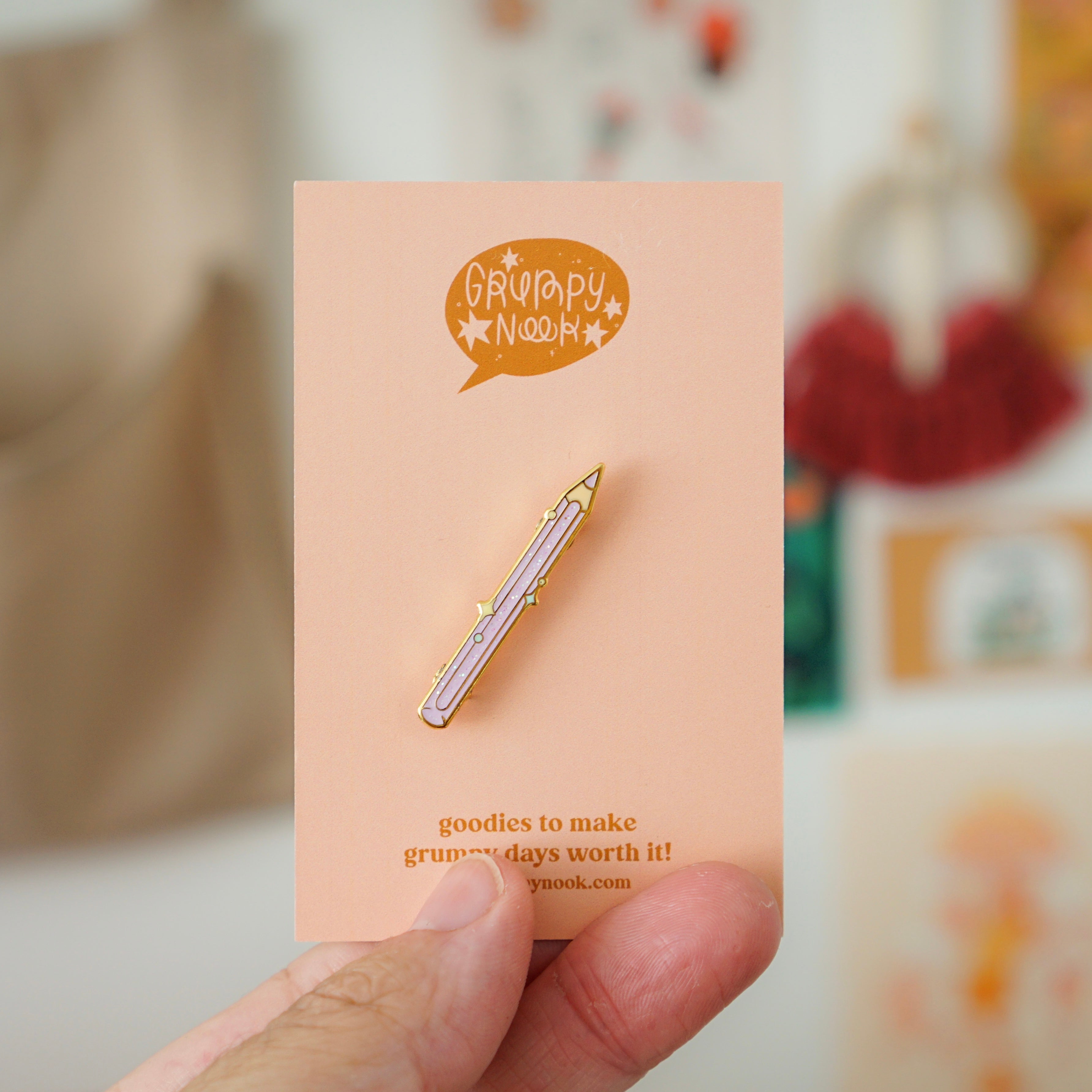 Stylus Pencil Enamel Pin
