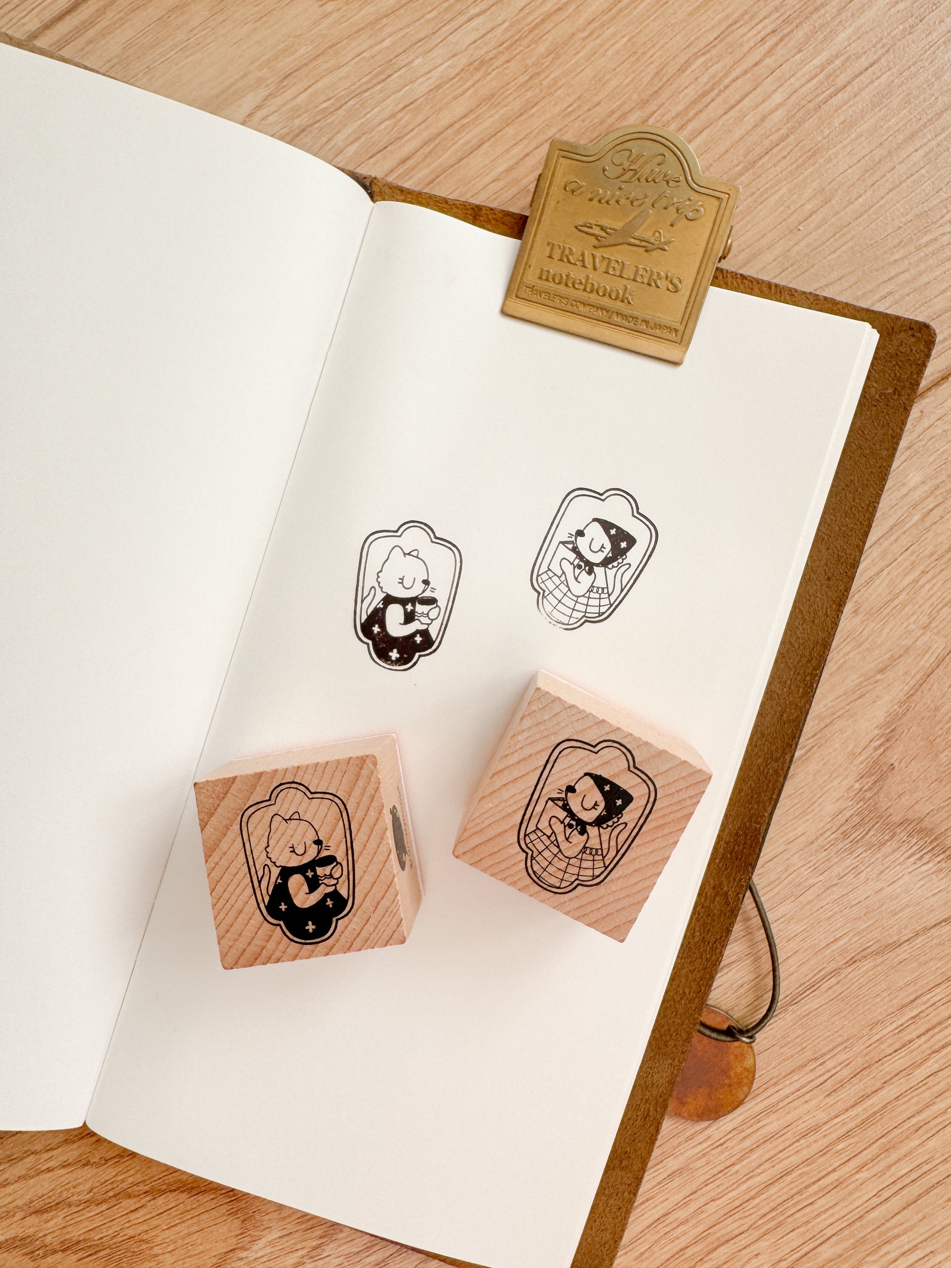 Coffee Cat Rubber Stamp