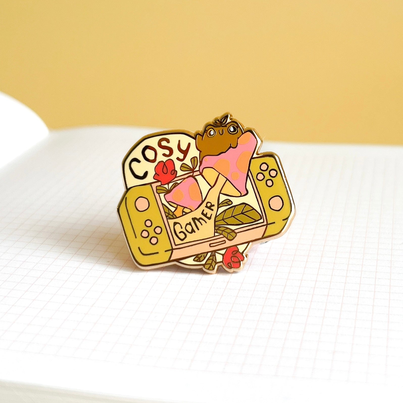 Cosy Gamer Enamel Pin