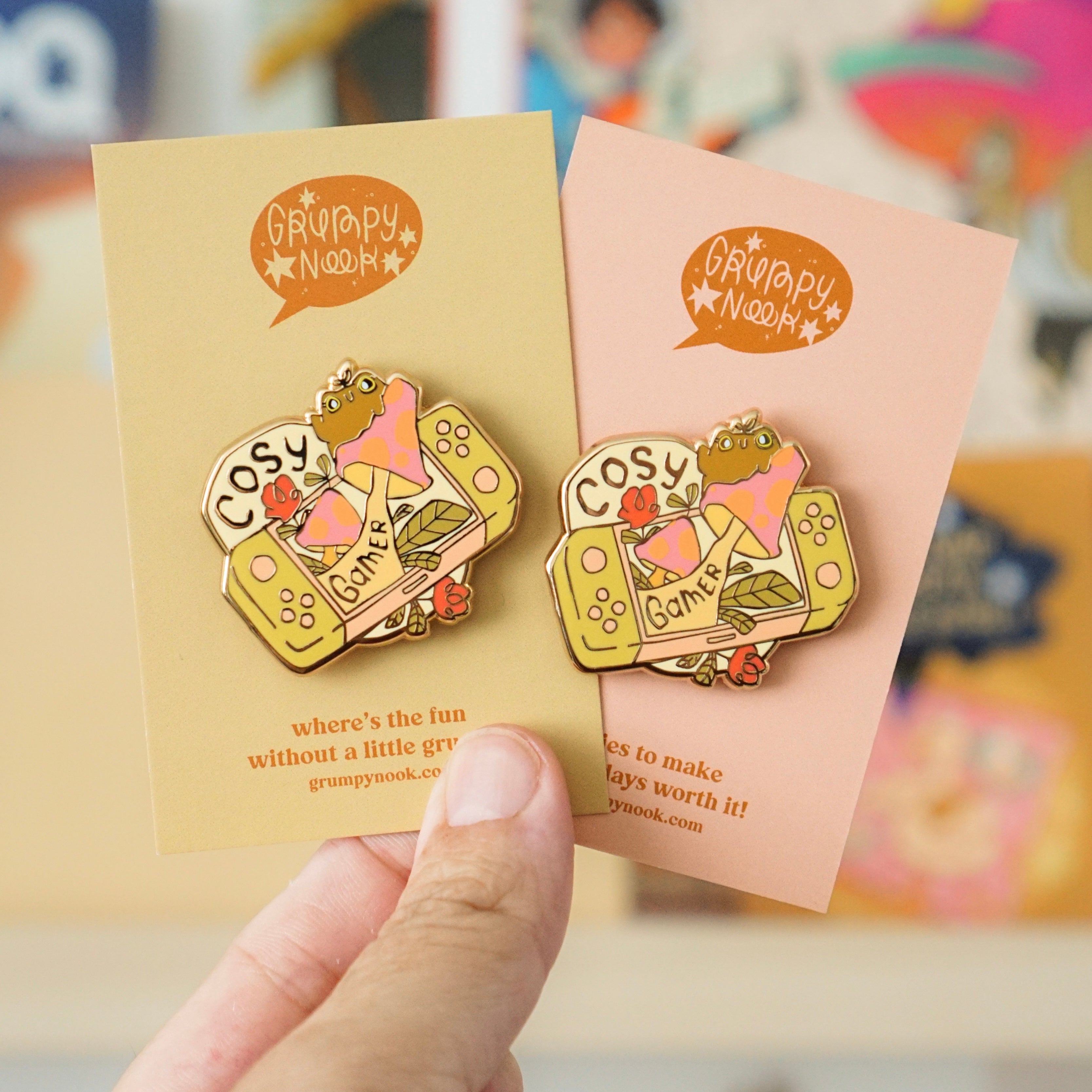 Cosy Gamer Enamel Pin