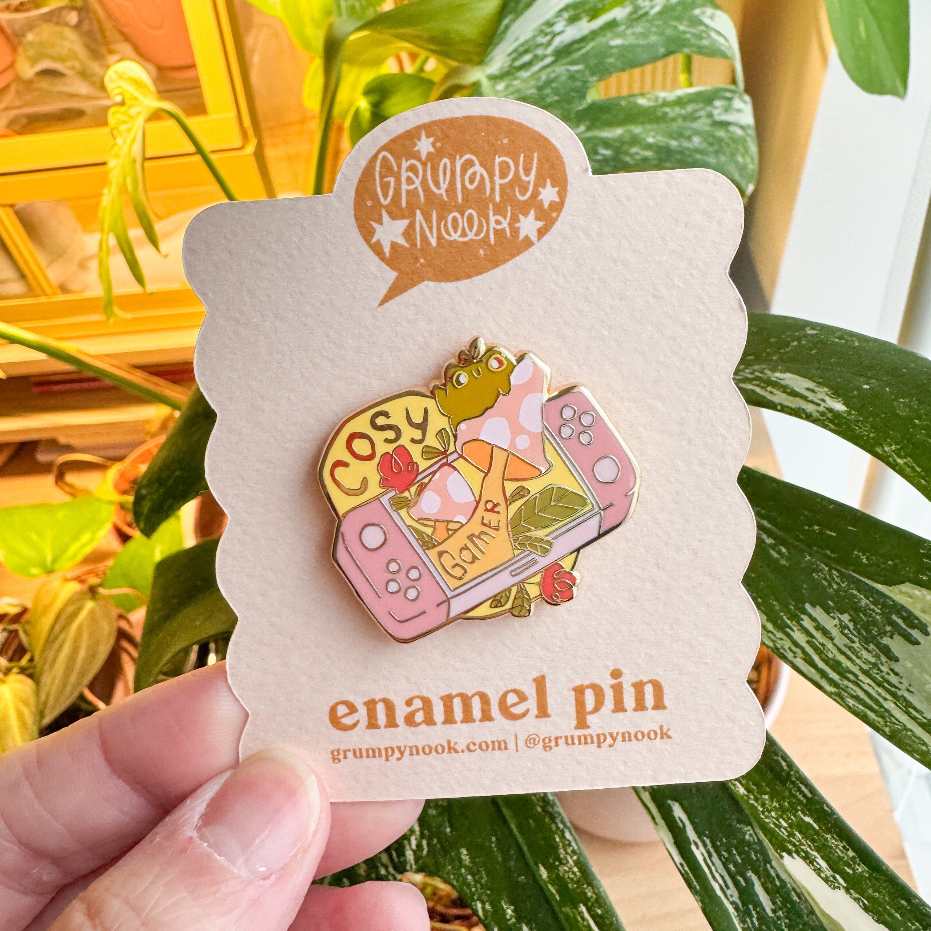 Pink Cosy Gamer Enamel Pin