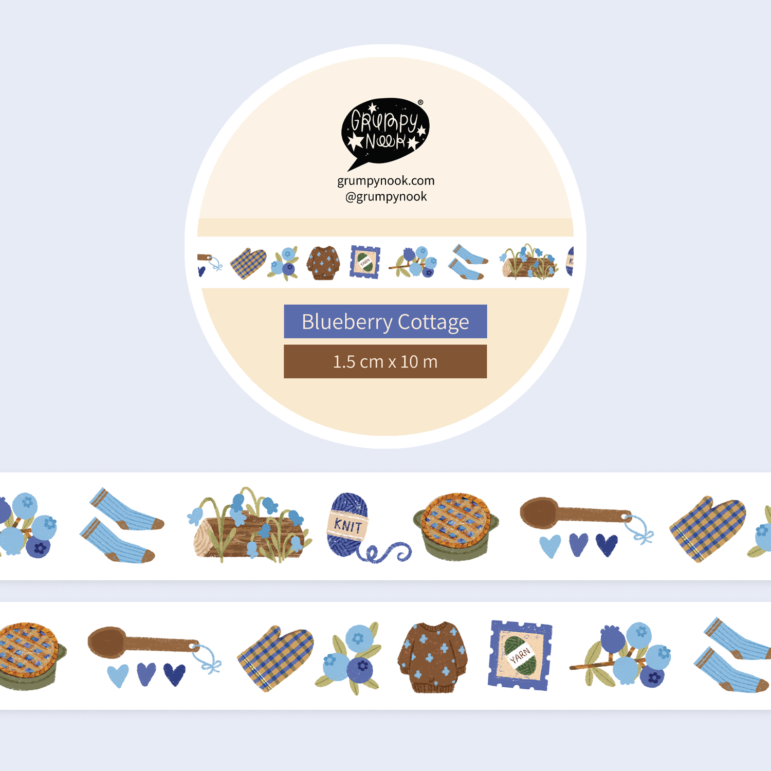 Blueberry Cottage Washi Tape