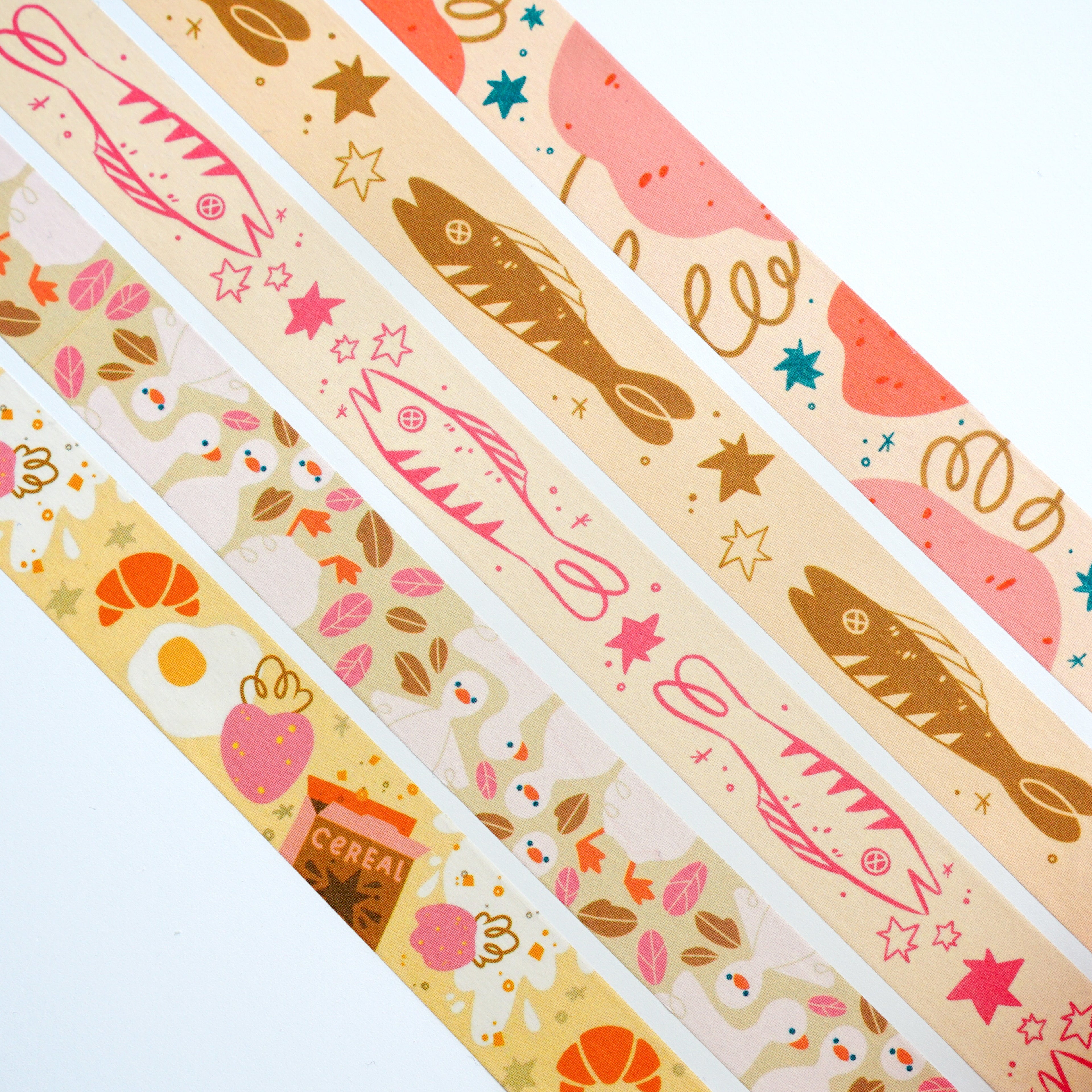 Khaki-Brown Fish Washi Tape
