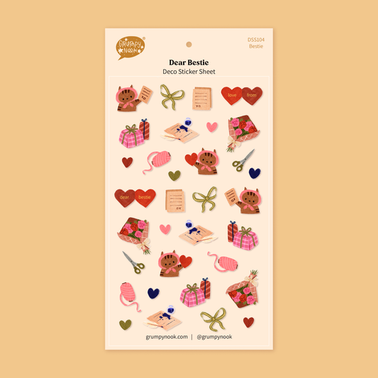 Dear Bestie Deco Sticker Sheet