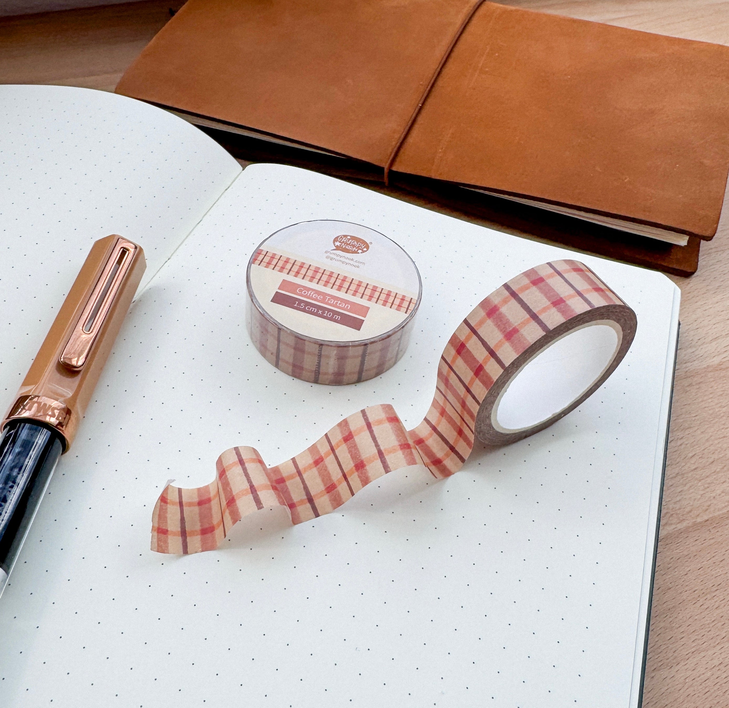 Coffee Tartan Washi Tape