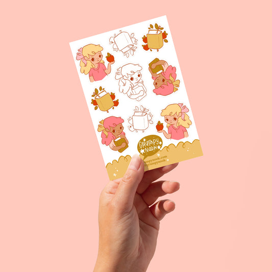 Journal Girl Colour-in Sticker Sheet