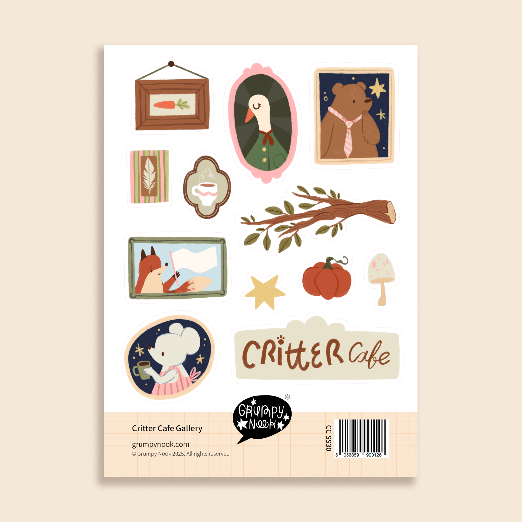 Critter Cafe Gallery Sticker Sheet