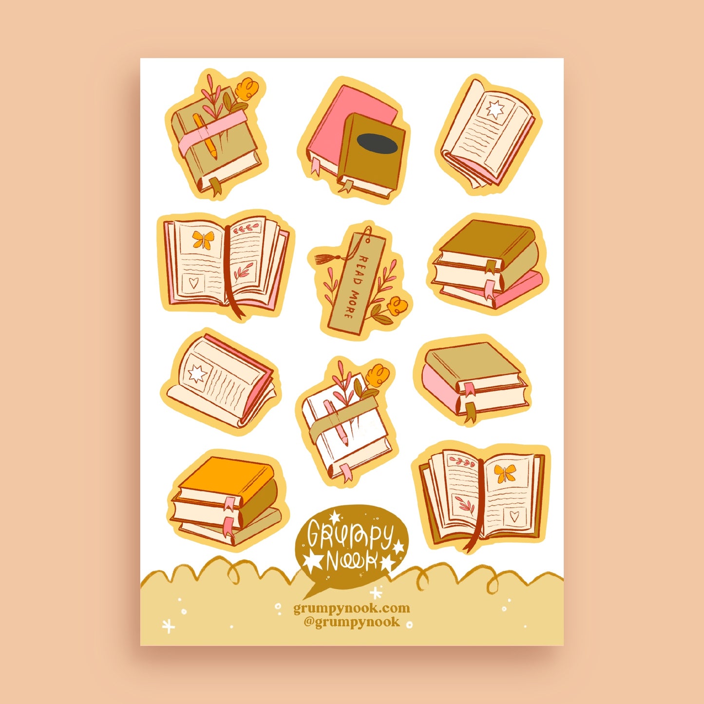 Books Sticker Sheet