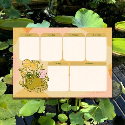 Lilly Toad Weekly Planner A4 Desk/Notebook Notepad Landscape