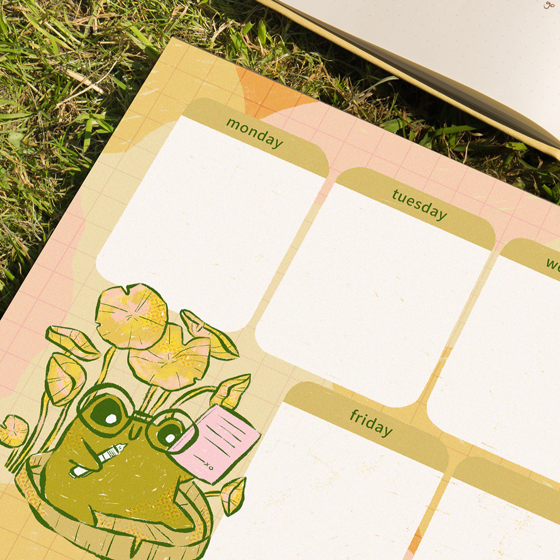 Lilly Toad Weekly Planner A4 Desk/Notebook Notepad Landscape