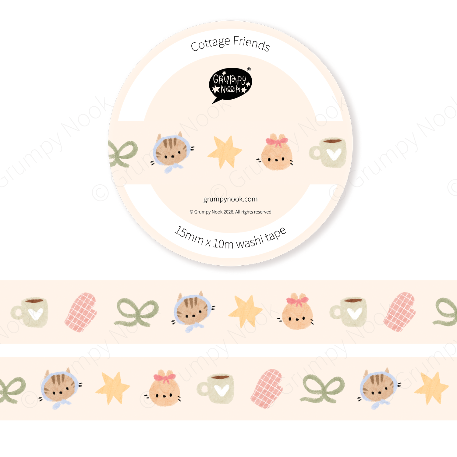 PRE ORDER Cottage Friends Washi Tape