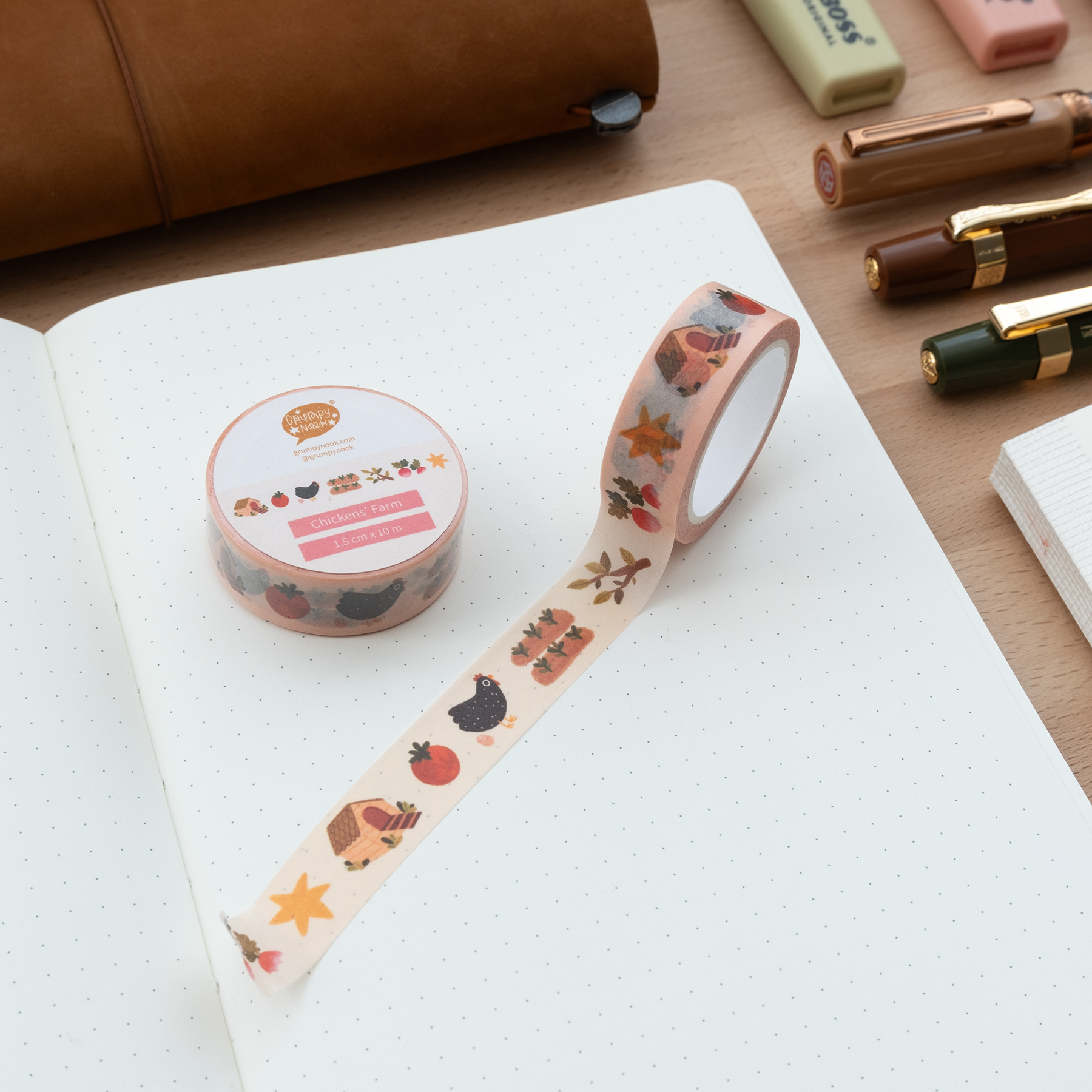 Chickens' Farm Washi Tape