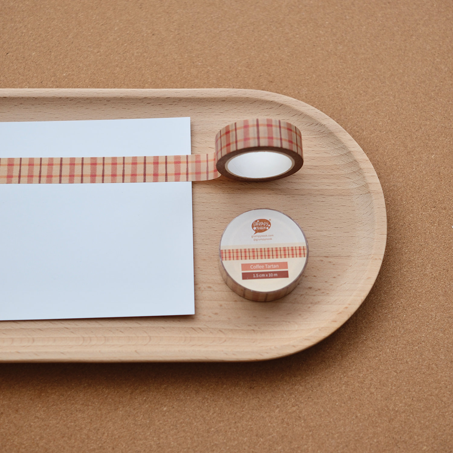 Coffee Tartan Washi Tape