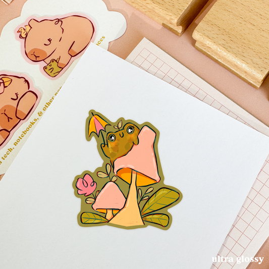 Cosy Rain Toad Decal Sticker