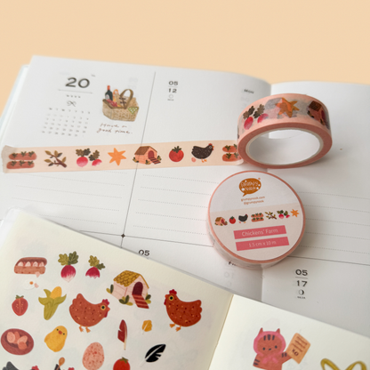 Chickens' Farm Washi Tape