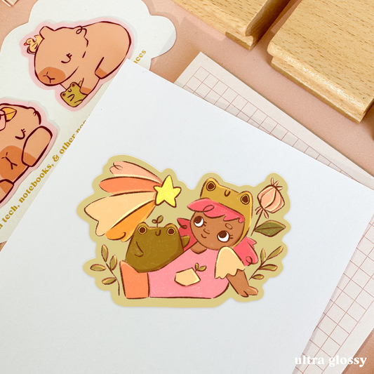 Girl & Frog Decal Stickers