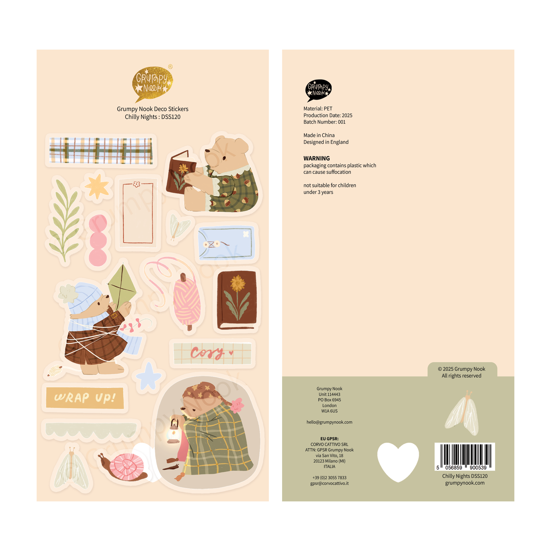 Chilly Nights Deco Sticker Sheet