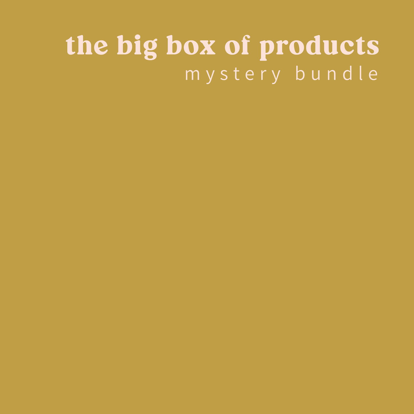 The Big Box of Products - Mystery Bundle