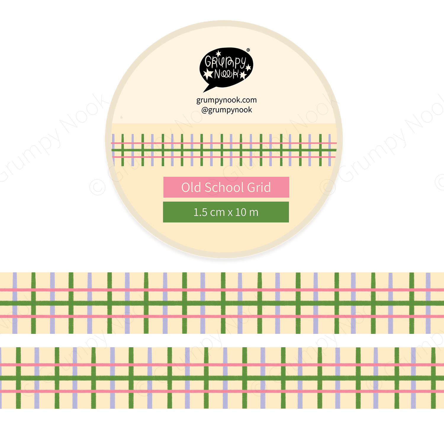 Old School Grid Washi Tape