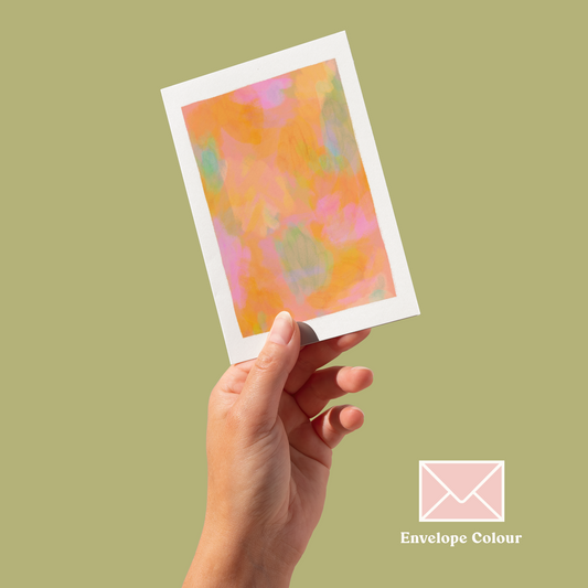 Painting Peach Greeting Card