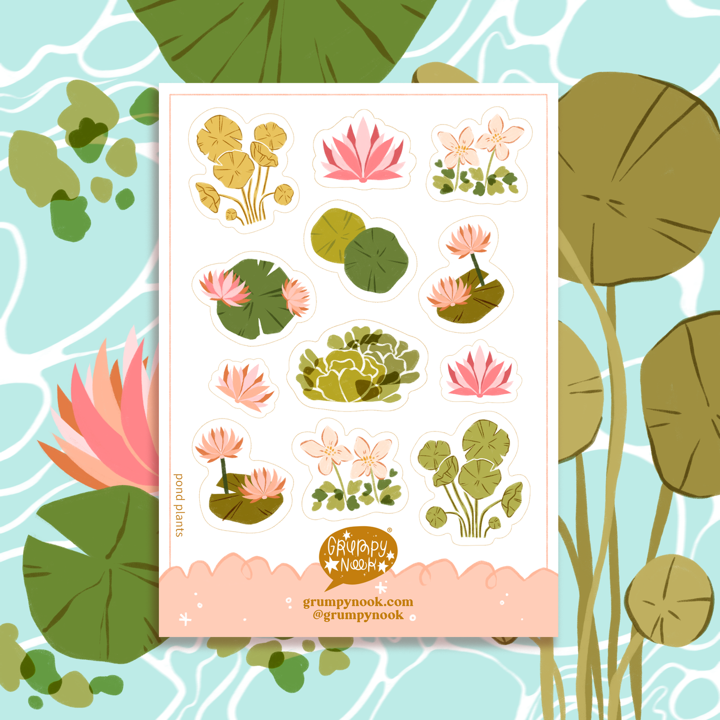 Pond Plants Sticker Sheet