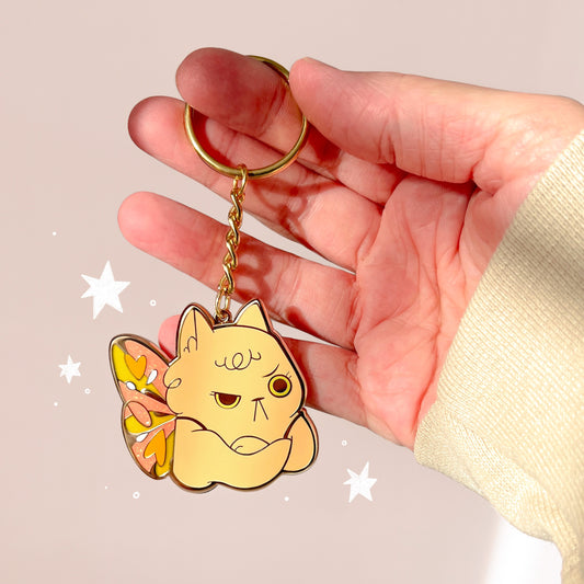 Grumpy Wings Enamel Keyring