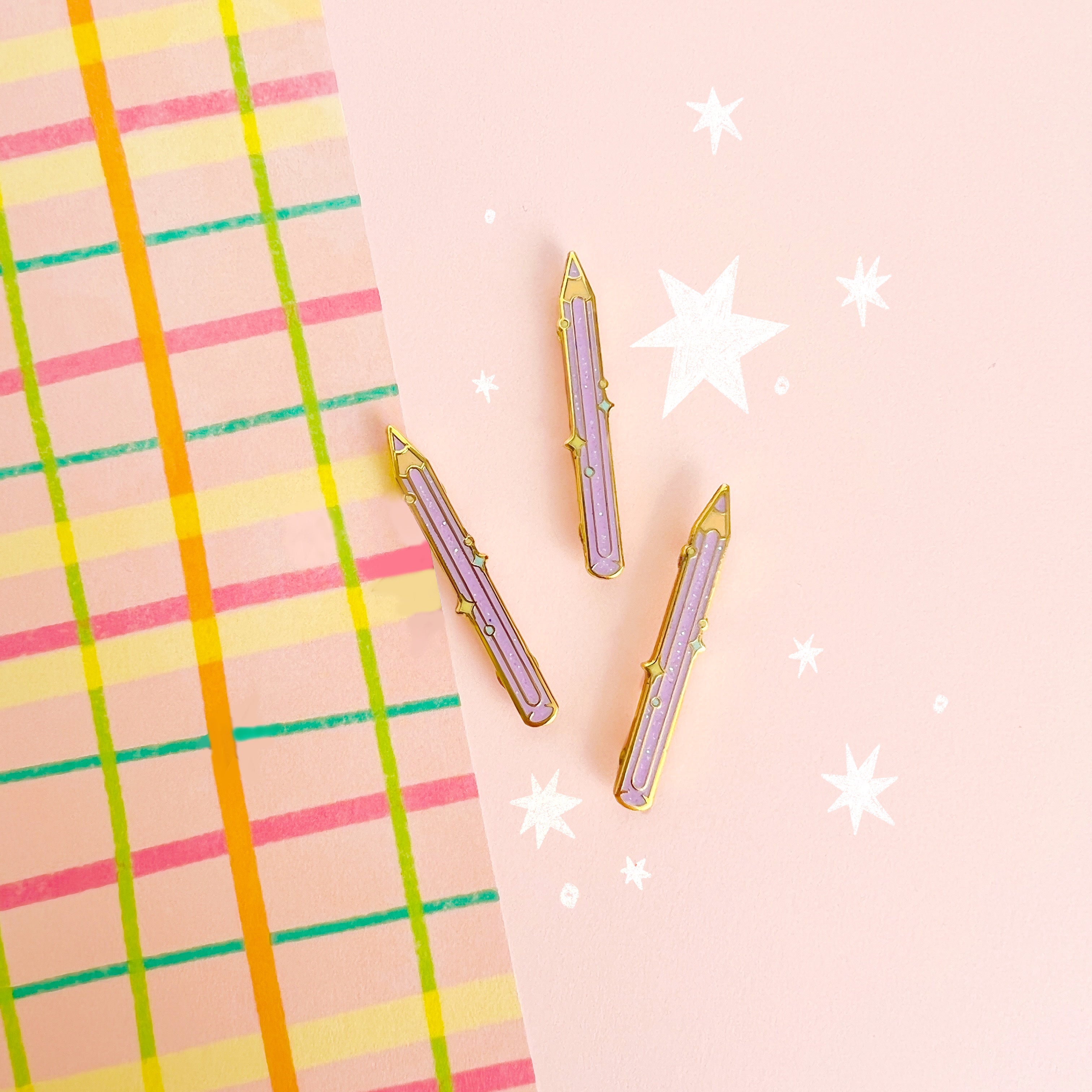 Stylus Pencil Enamel Pin