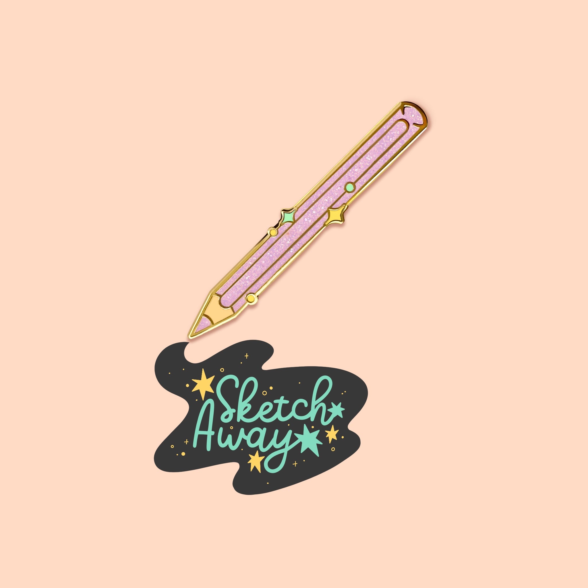 Stylus Pencil Enamel Pin